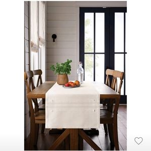 H&H Oversized table runner sour cream and taupe